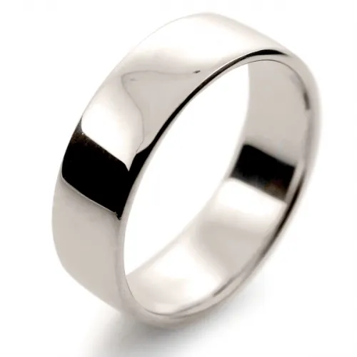 Soft Court Light - 6mm (SCSL6 W) White Gold Wedding Ring